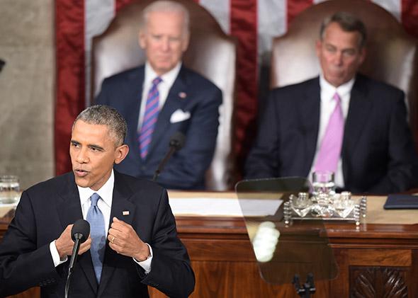 President Obama delivers the State of the Union.